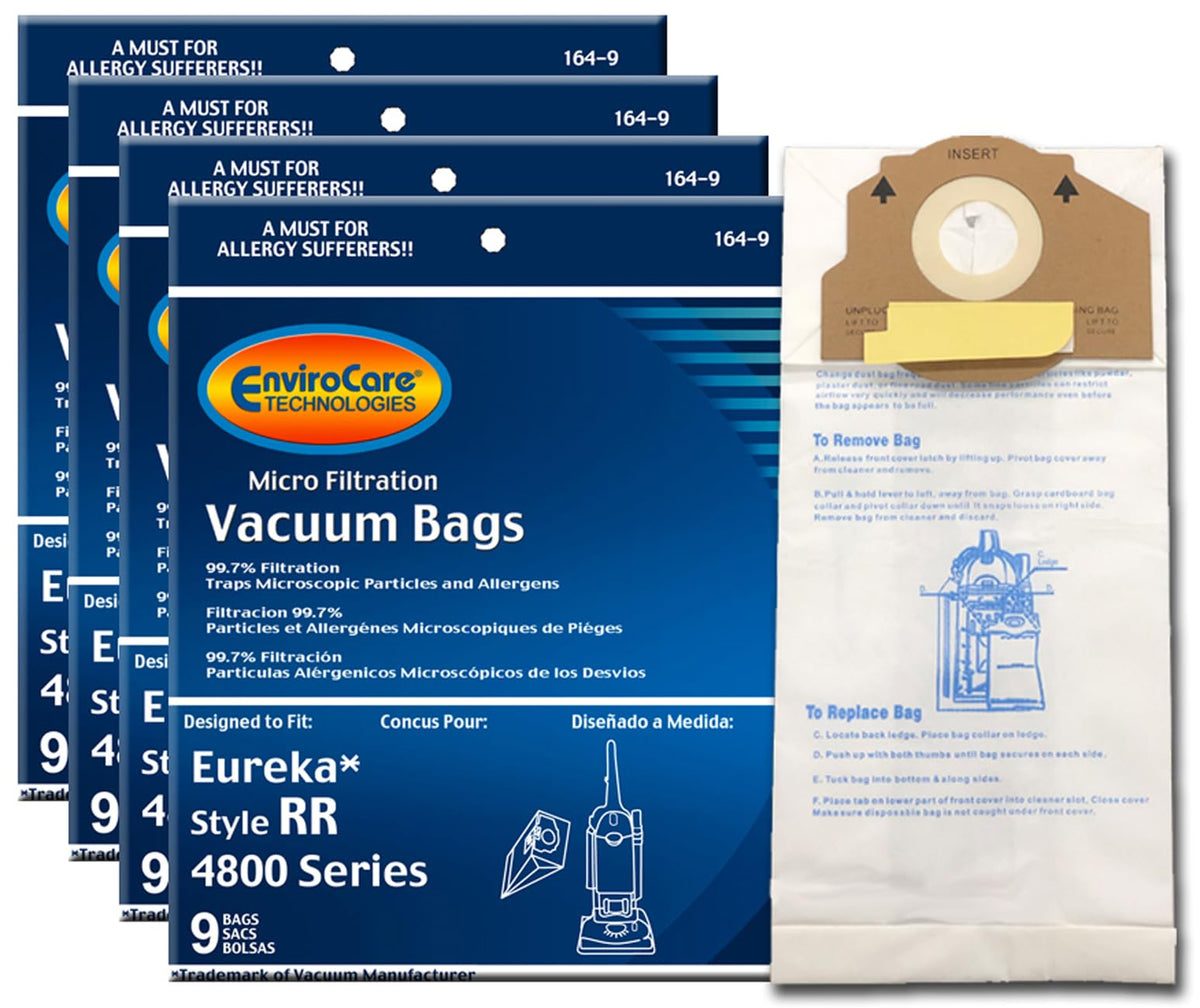 EnviroCare Replacement Micro Filtration Vacuum bags for Eureka Style RR Uprights 36 bags