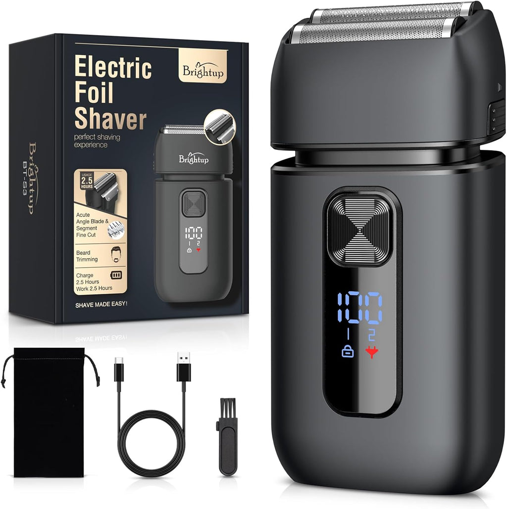 Foil Shaver for Men, Electric Razor with Smooth Close Shaving | 150-Min Runtime, Wet Dry Electric Shaver for Men with