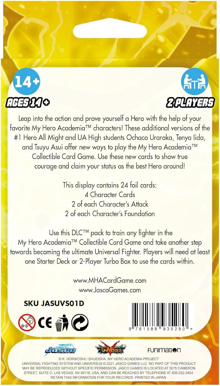 Games Jasco My Hero Academia Collectible Card Game Series 1 Deck-Loadable Content | Trading Card Game for Adults and