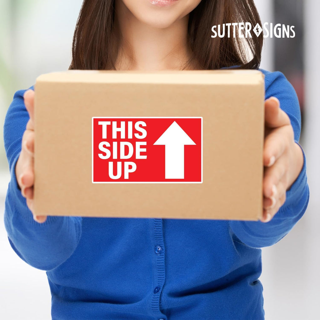 This Side Up Stickers for Shipping (1500 Labels) 3x5