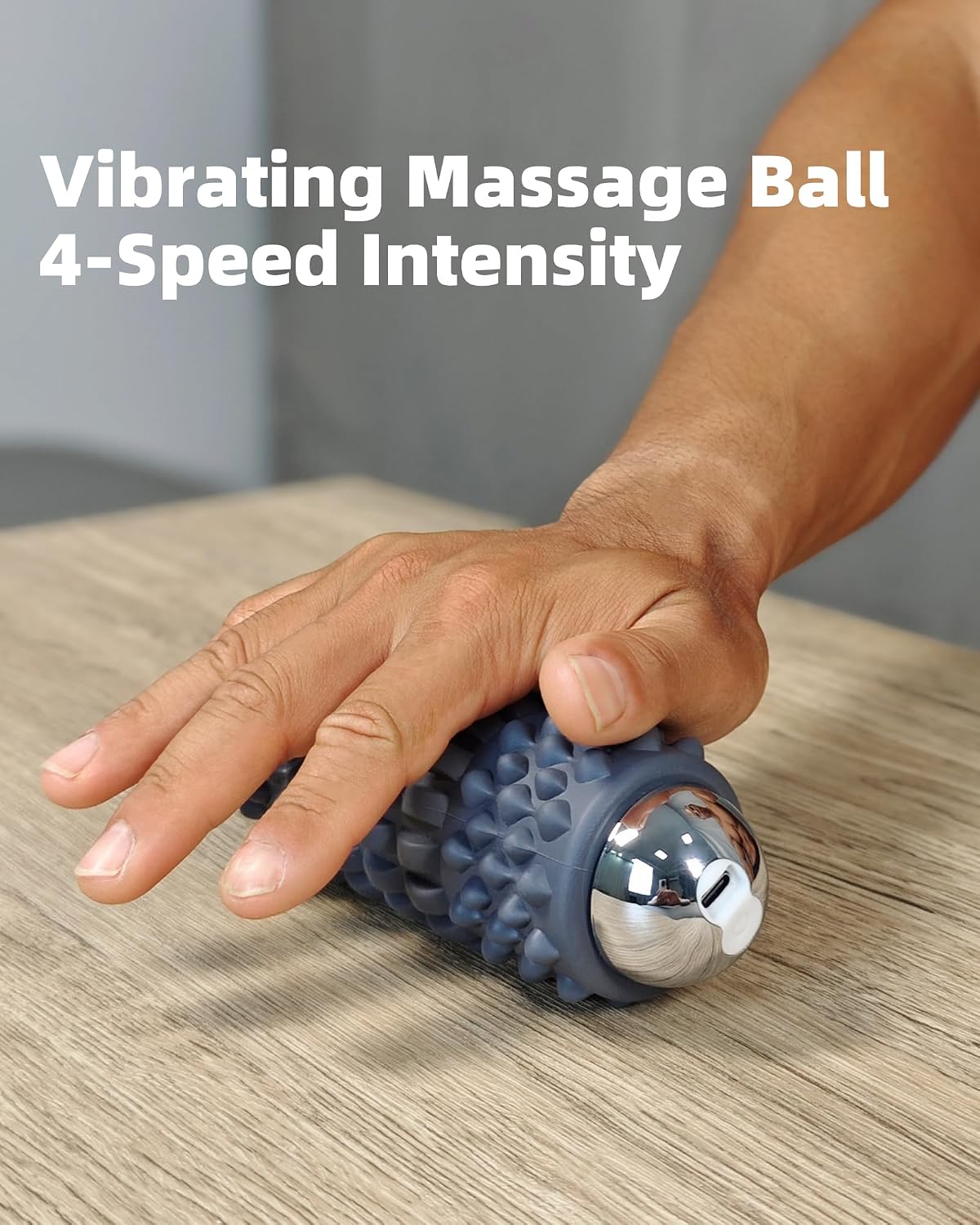 Vibrating Massage Ball, Vibrating Foam Roller for Muscle Pain Relief, 4-Speed Myofascial Release Ball for Trigger