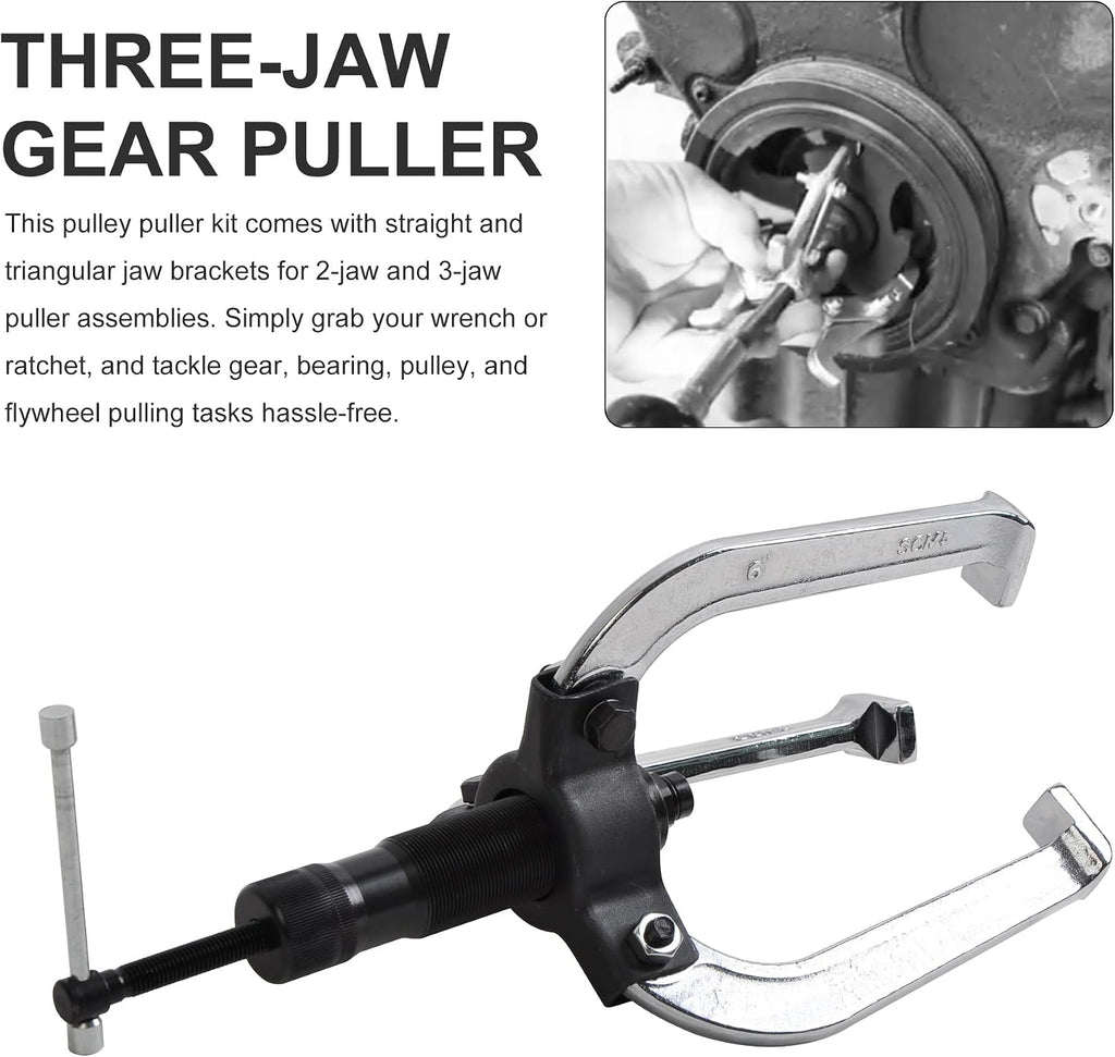 10 Ton Hydraulic Gear Jaw Pulling Bearing Separator Puller Set Kit