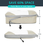 Compression Packing Cubes 10 Set, Compressible Space-Saving Packing Cubes for Travel - Compression Bags, Luggage
