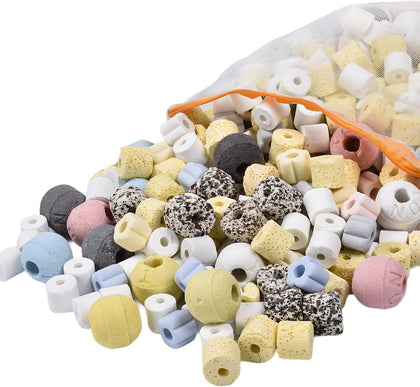 bio Balls for Aquarium Filter Media Pond Filter Material Ceramic Ring Aquarium for Fish Tank Media Bags All in 1
