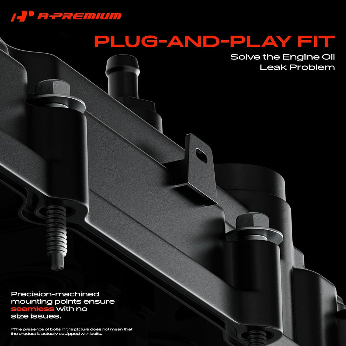 A-Premium Pair [2] Left Right Engine Valve Covers with Gasket & Bolts & Oil Filler Cap Compatible with 2005-2019 Nissan - Frontier, Pathfinder, Xterra, NV1500, NV2500, NV3500 - V6 4.0L VQ40DE