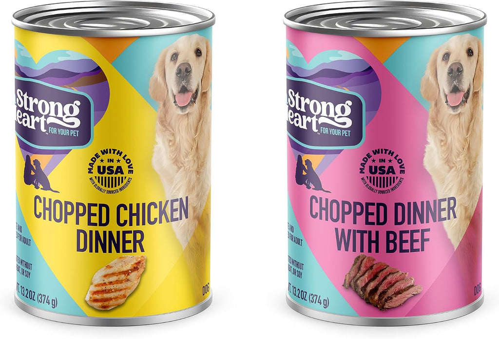 A Strong Heart Chicken & Beef Dog Food Variety Pack, 13.2oz, 12pk