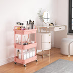 3-Tier Utility Cart with Drawer & Wheels, Storage for Home,Office