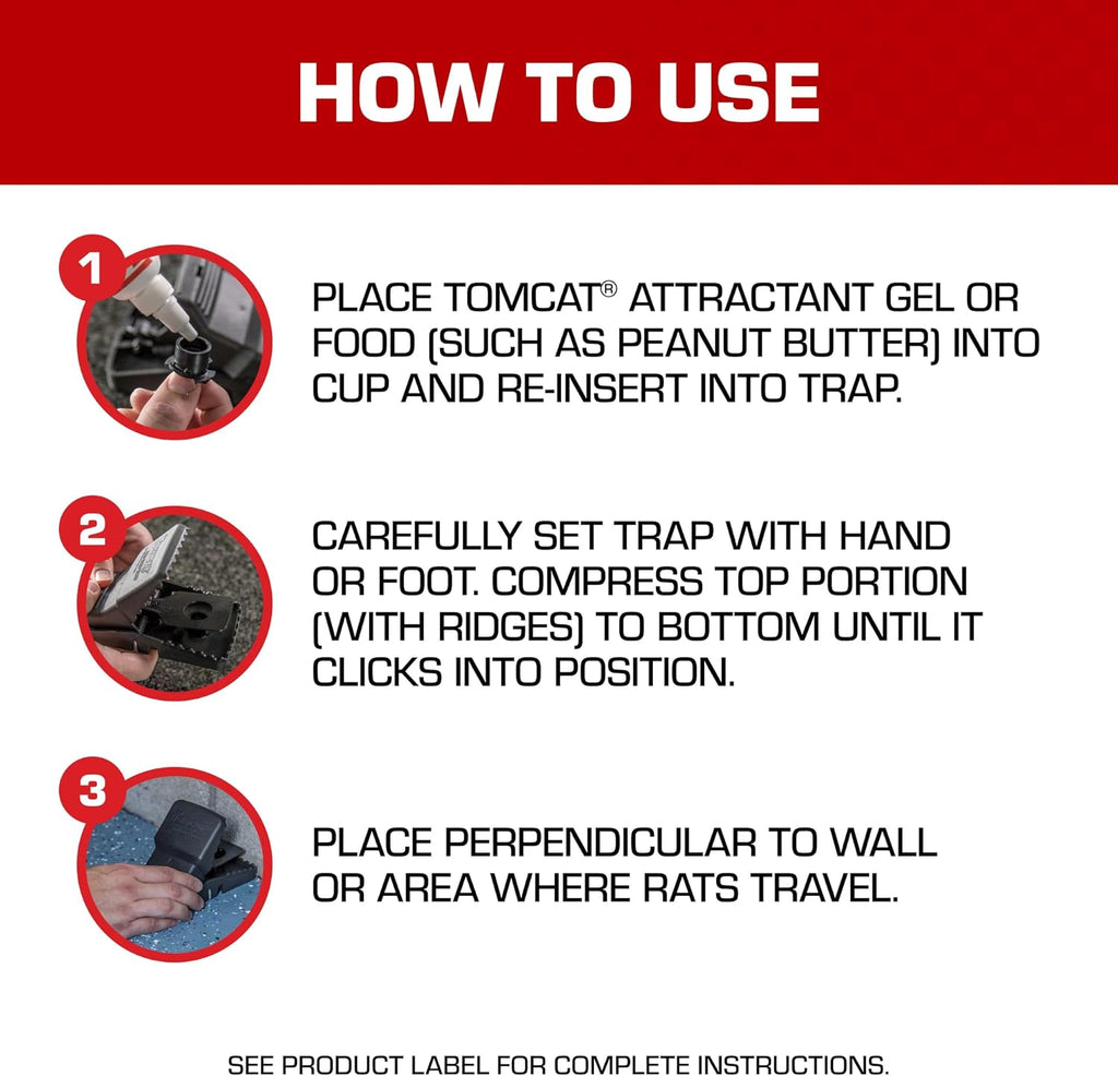 Rat Snap Trap, 1 Rat Size Trap | Reusable - Effectively Kill Rats - Ideal for Home and Farm Use