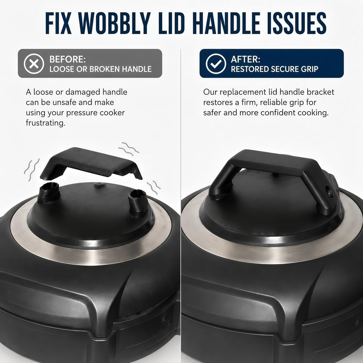 Pressure Cooker Lid Handle Replacement Compatible with Ninja Foodi Deluxe
