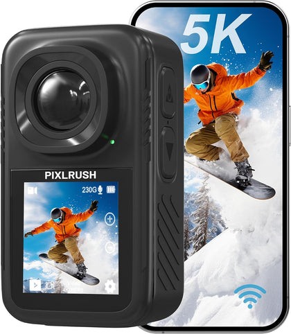 4K Mini Action Camera | 128GB, Dual Screen, Touch, Body Thumb Cam, Waterproof, Magnetic Mount, WiFi, Audio Video