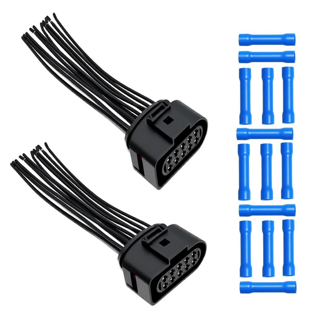 2 Pcs Headlight Pigtail Connector Compatible with Kenw0rth T680