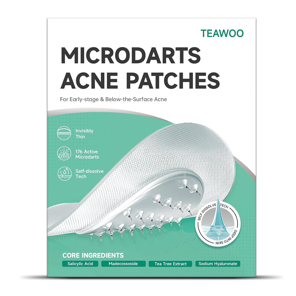 36-Count Microdart Pimple Patches, Hydrocolloid Acne Patches with Salicylic Acid & Madecossoside, Microdart Zit