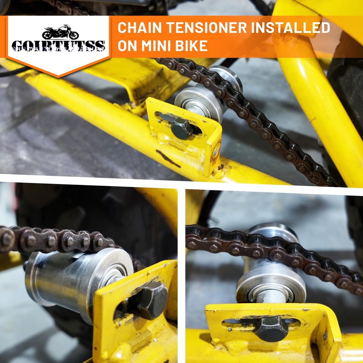 8mm Chain Tensioner w/1.75in Roller for Coleman CT100U Silver