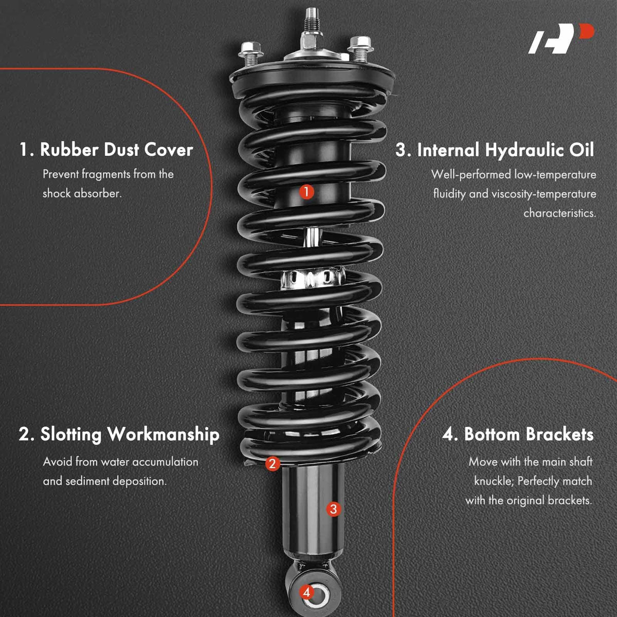 A-Premium Front Struts with Coil Spring Compatible with Toyota