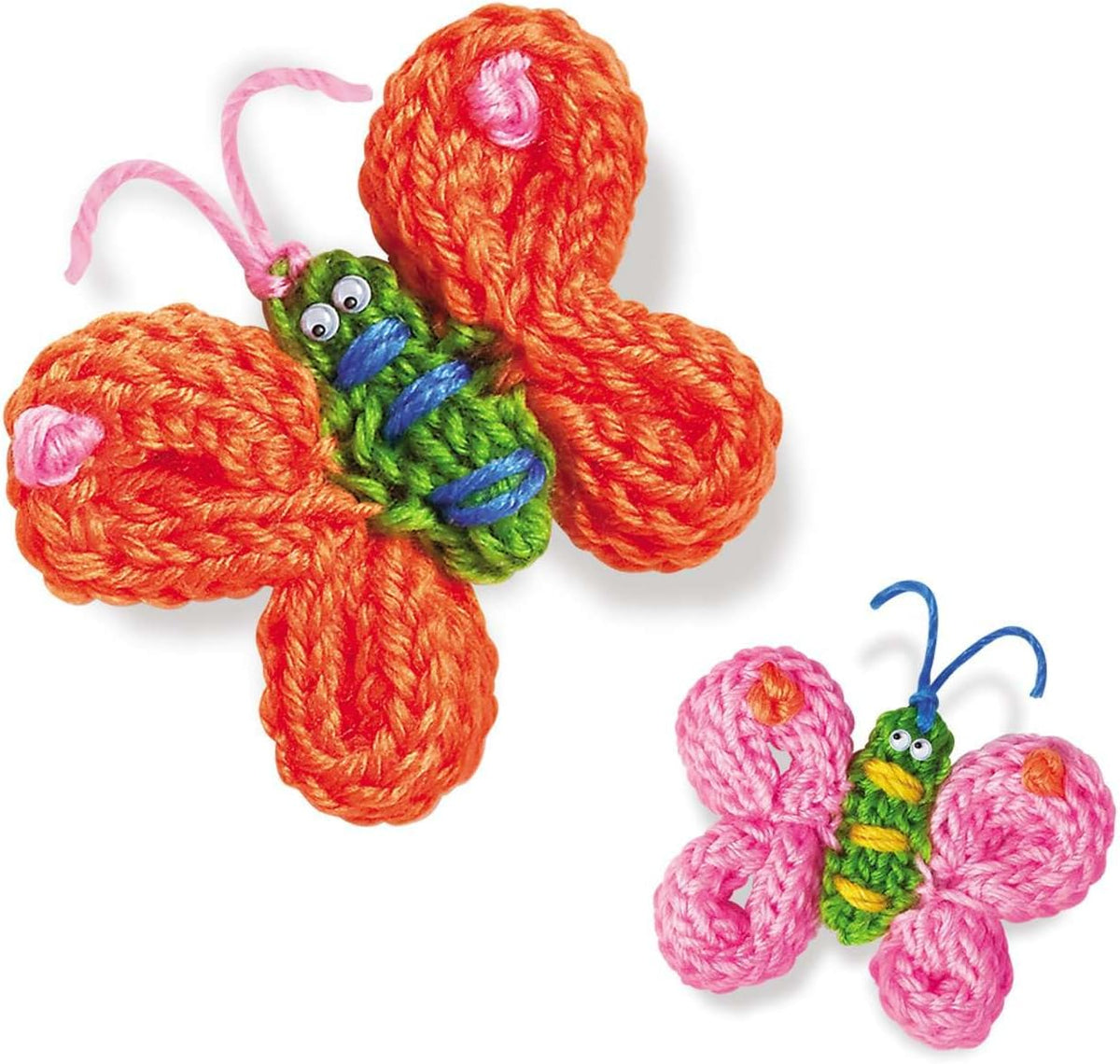 Knitting & Crochet Kit for Kids Ages 8-12 – Learn to Knit with French Knitting Reel, Crochet Hooks, Yarn, Scarf &