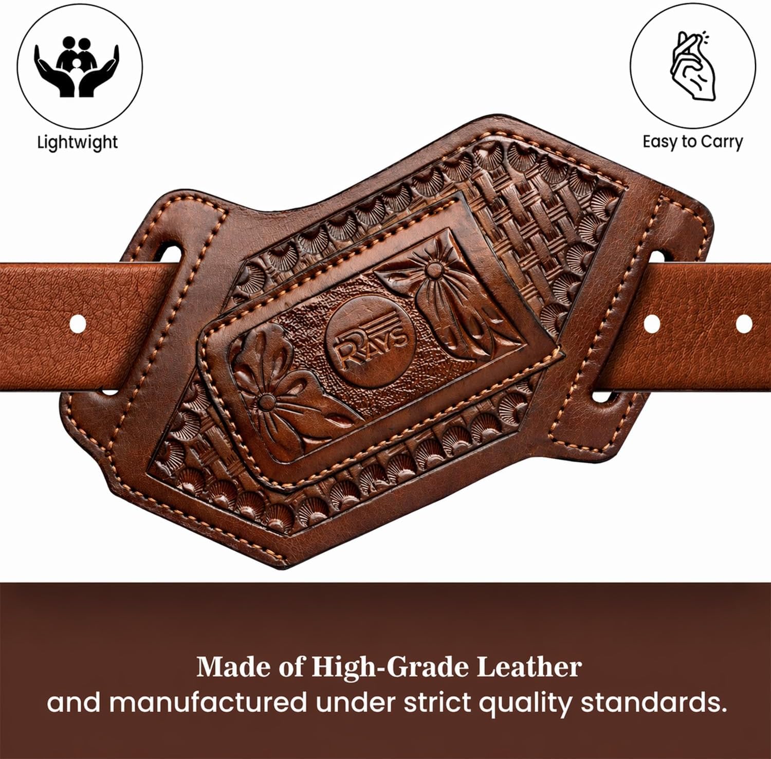 Leather Knife Sheath for Belt Pocket Folding Knife Holder Compact Draw Knifes Carrier EDC Tools Holster