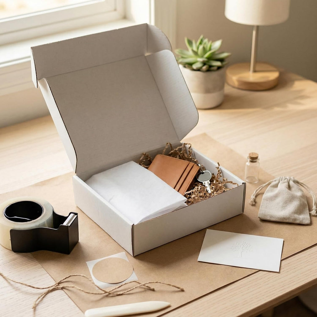 Mailer Boxes Bulk Sale 50 PCS – Shipping Cartons for Small Business - 9x9x4 - White/White - 50 Pack