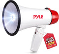 30W Megaphone Bullhorn with Built-in Siren, LED Lights, Adjustable Volume Control, 800-Yard Range, Lightweight &