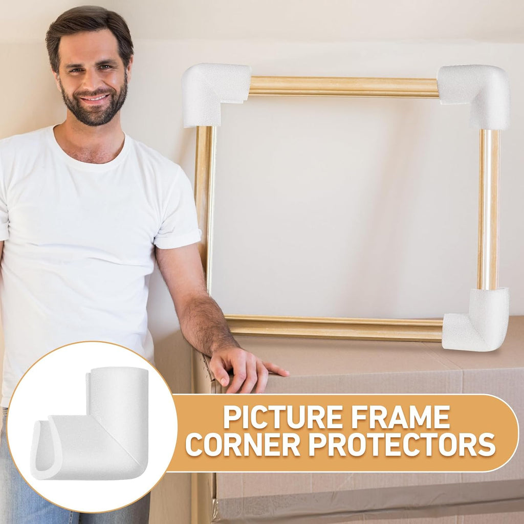 12 Pcs Foam Corner Protectors for Moving Mirror Art, TV Moving Box