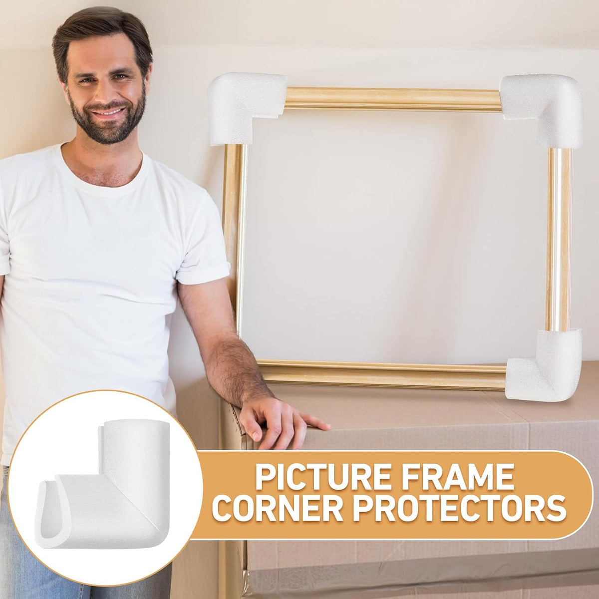 12 Pcs Foam Corner Protectors for Moving Mirror Art, TV Moving Box