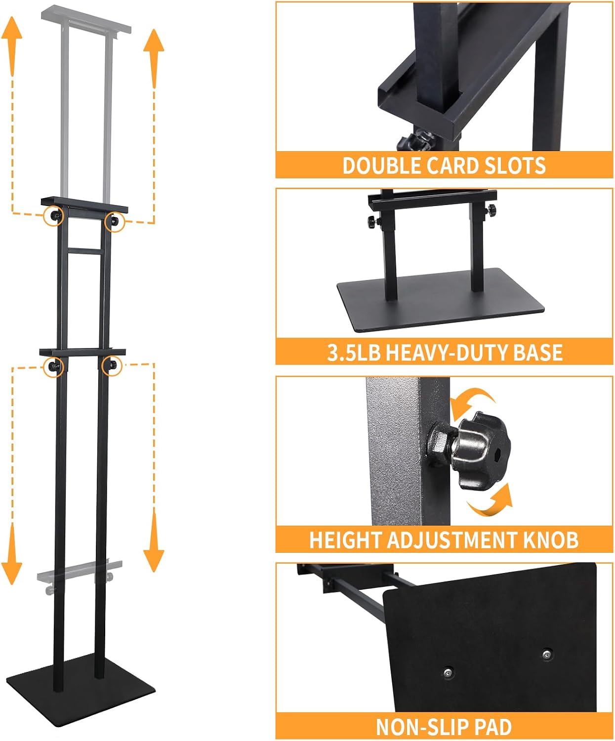 Poster Stand for Display, Adjustable Heavy Duty Poster Board Stand | 2 Pack Pedestal Floor Sign Holder Stand, Height