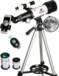 Telescope, 70mm Aperture 400mm AZ Mount Astronomical Refracting Telescope for Kids Beginners - Travel Telescope with