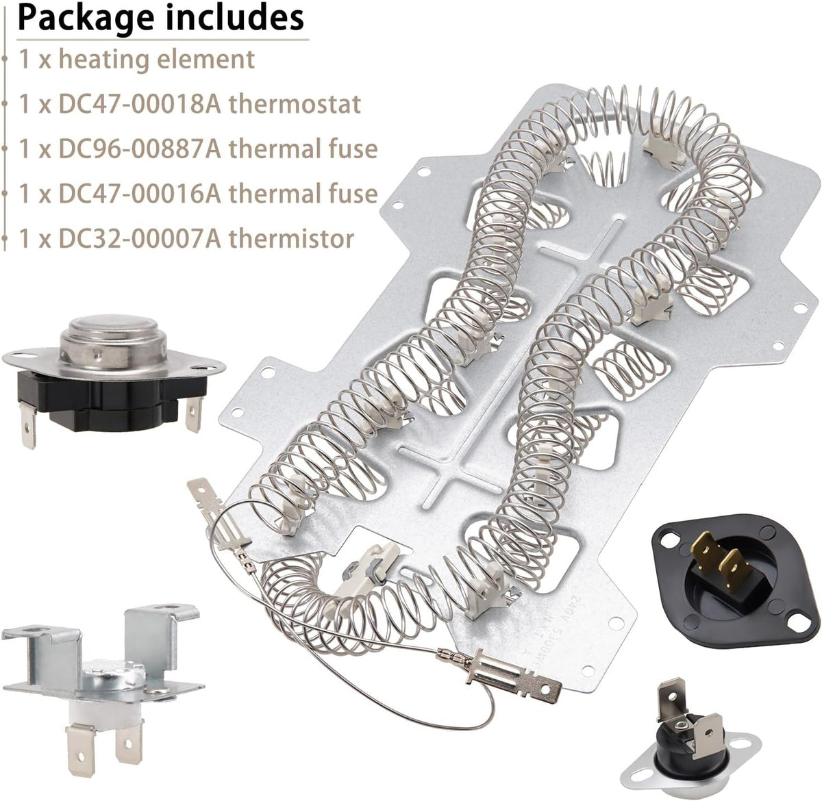 DV422EWHDWR/AA DV42H5200EF/A3 Dryer Heating Element Kit for Samsung