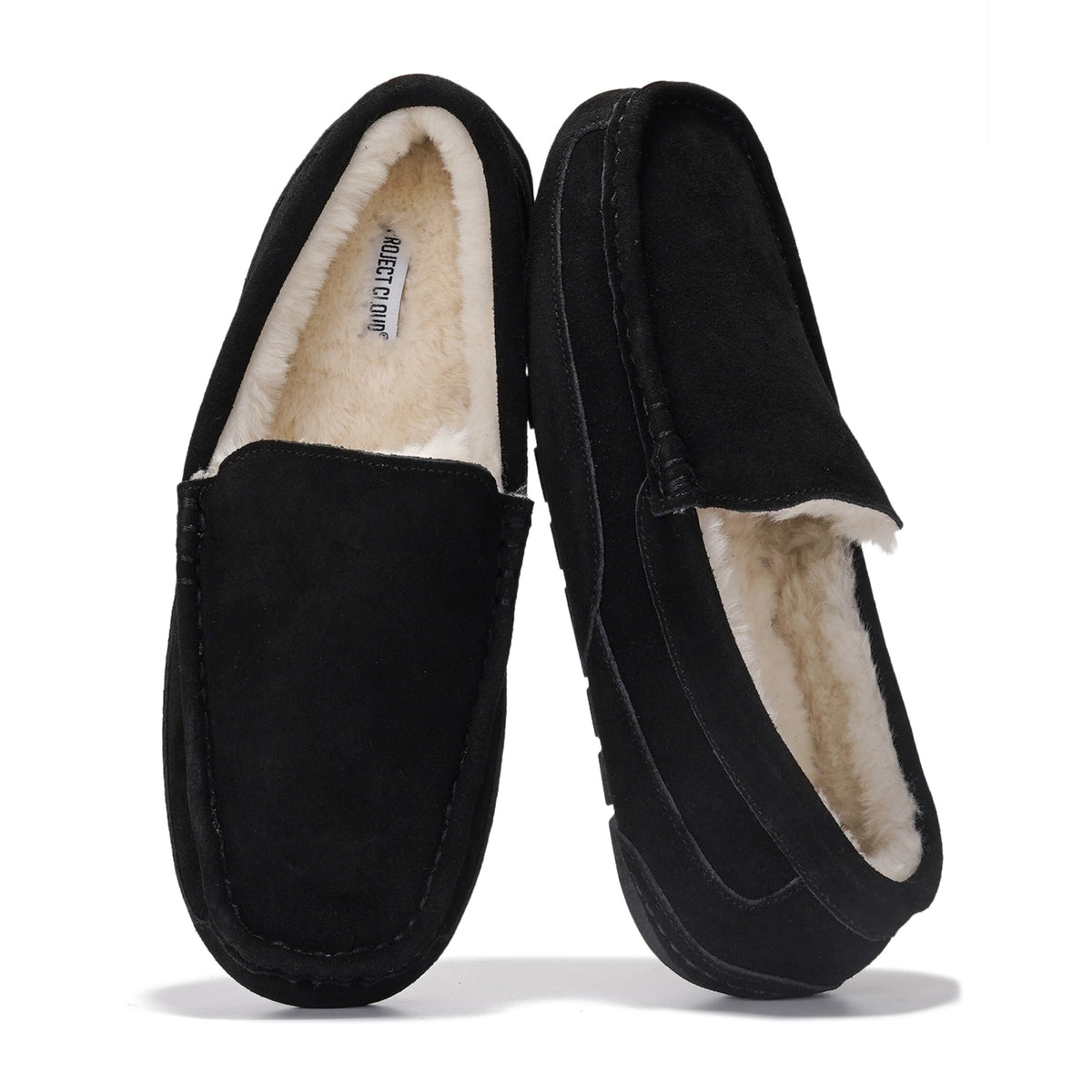 100% Genuine Leather Mens Slippers Moccasin Loafers for Men
