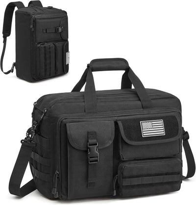 17.3 Inch Laptop Messenger Bag for Men, 3-in-1 Backpack for Travel Work Weekender, Large Tactical Shoulder Bag