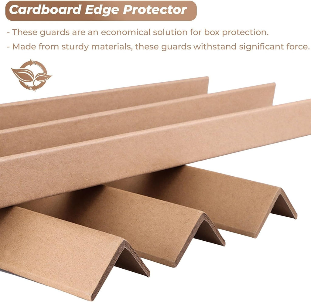 Cardboard Edge Protectors for Shipping, 100 Pack Packaging Edge Bumper/Shipping Box Corner Guards/Ticker Box Edging