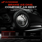 A-Premium 11.65 inch (296mm) Front Vented Brake Rotors and Ceramic Pads Kit