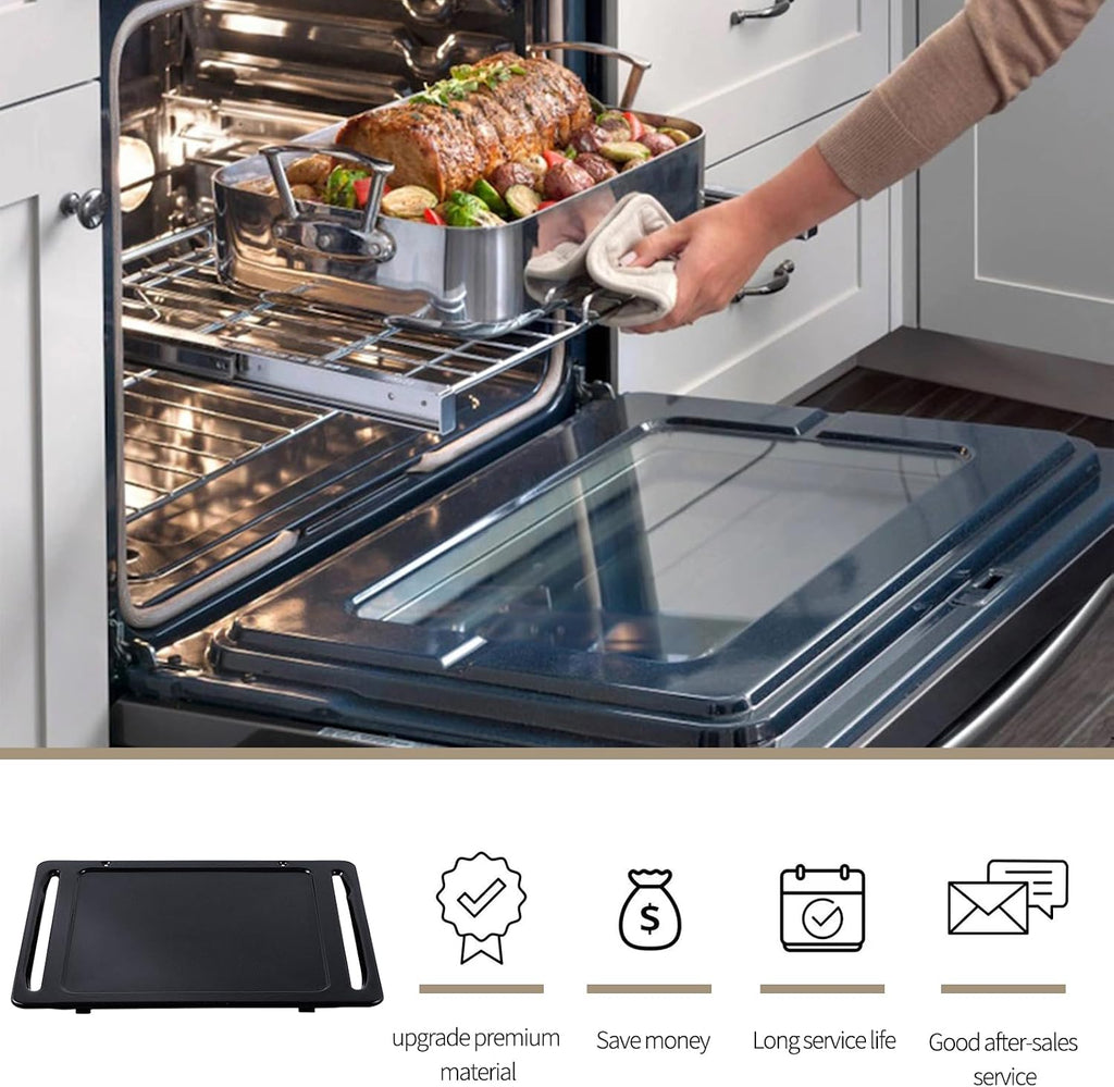 Atgestore DG61-00570A Range Oven Bottom Liner Replacement for Samsung Oven Bottom Plate NX58H5600SS/AA Oven Parts Samsung Gas Stove Oven Liner Cavity Floor Coating Bottom Panel