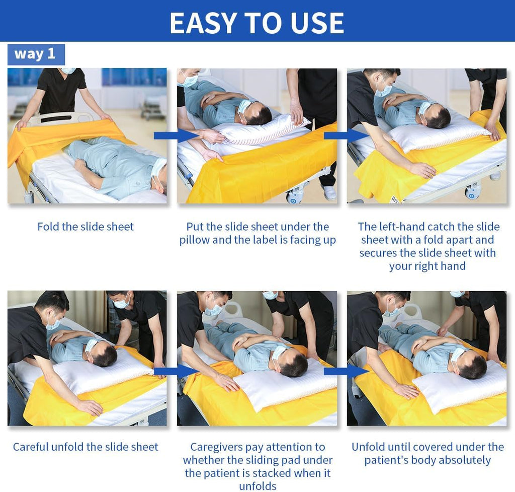 Patient Transfer Slide Sheet Transfer Draw Sheet for Patient in-Bed Transfer and Repositioning Easy Apply and Use