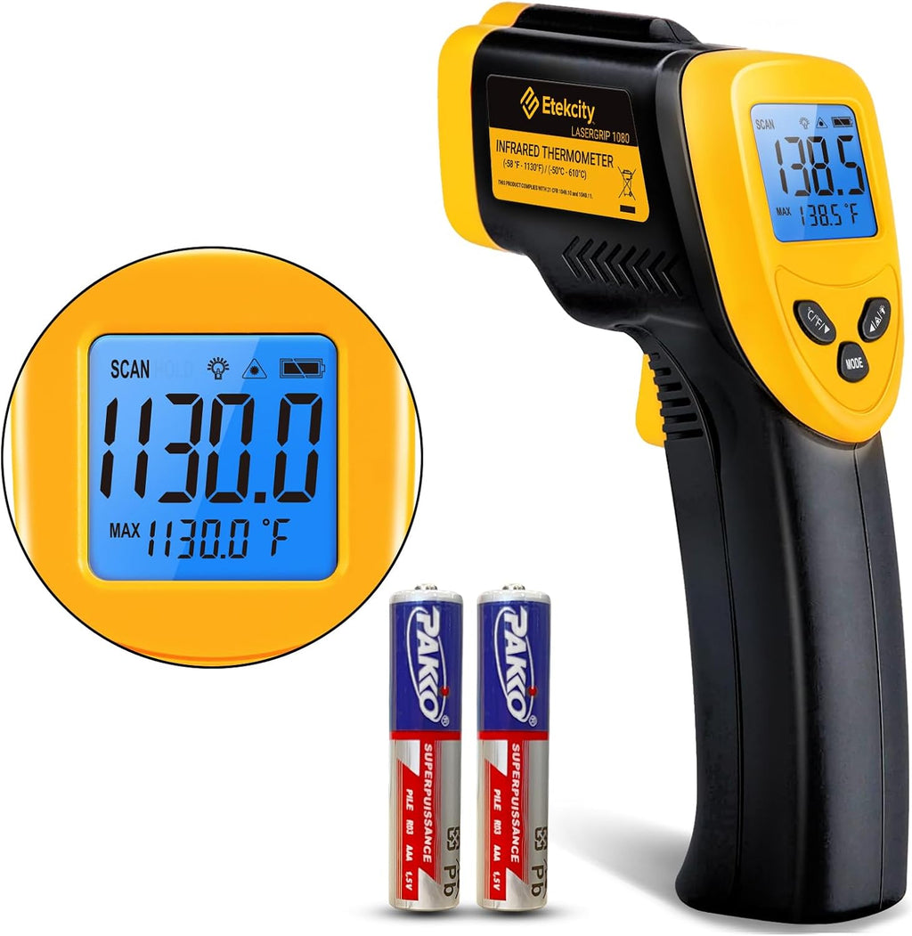 Infrared Thermometer Laser Temperature Gun, -58°F~1130°F
