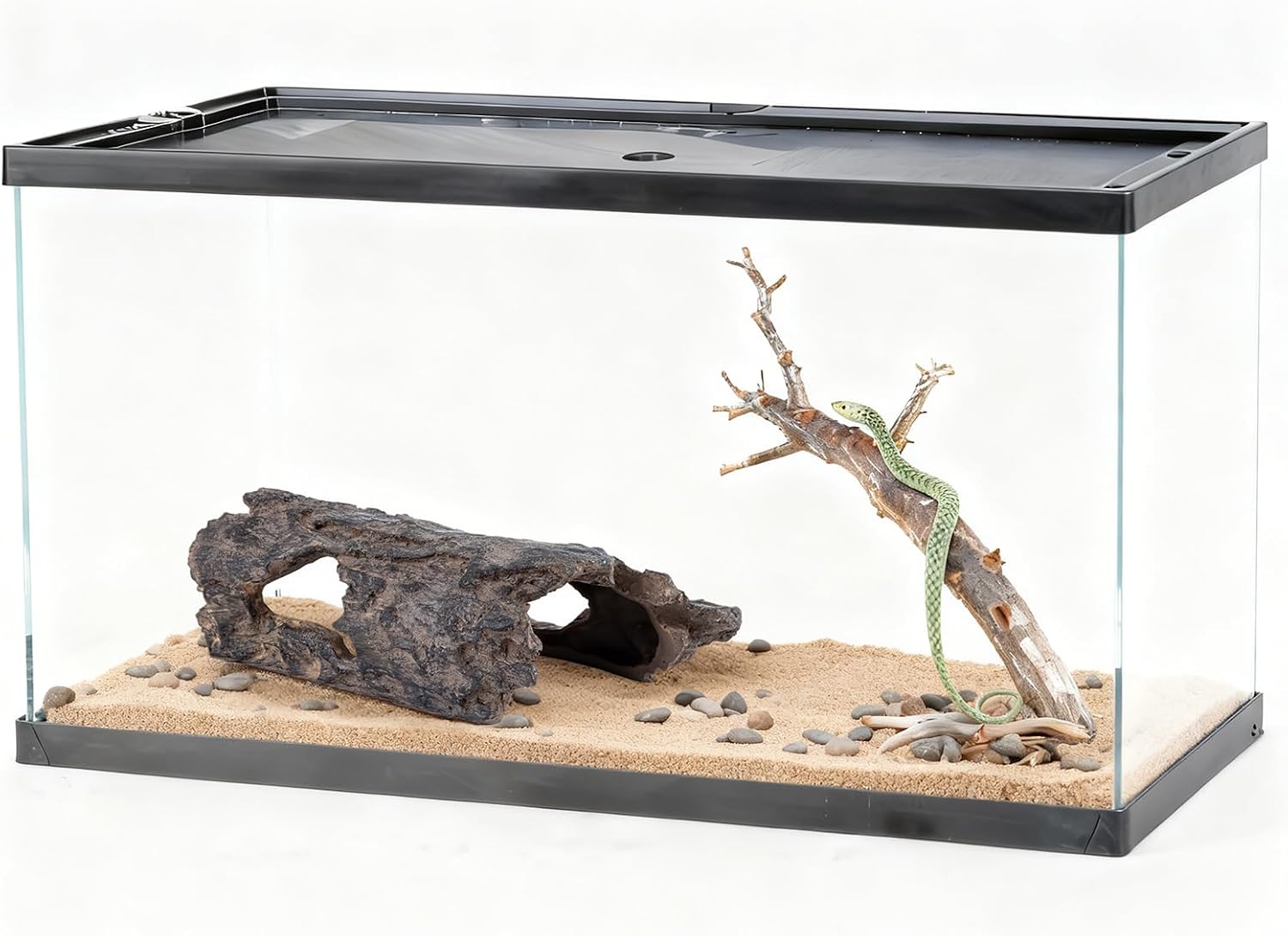 Natural Reptile Hide Basking Platform, Hideout Decor for Aquarium, Fish Tank, Bearded Dragon, Gecko, Shrimp, Betta