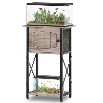10 Gallon Aquarium Stand, Fish Tank Stand with Cabinet Storage