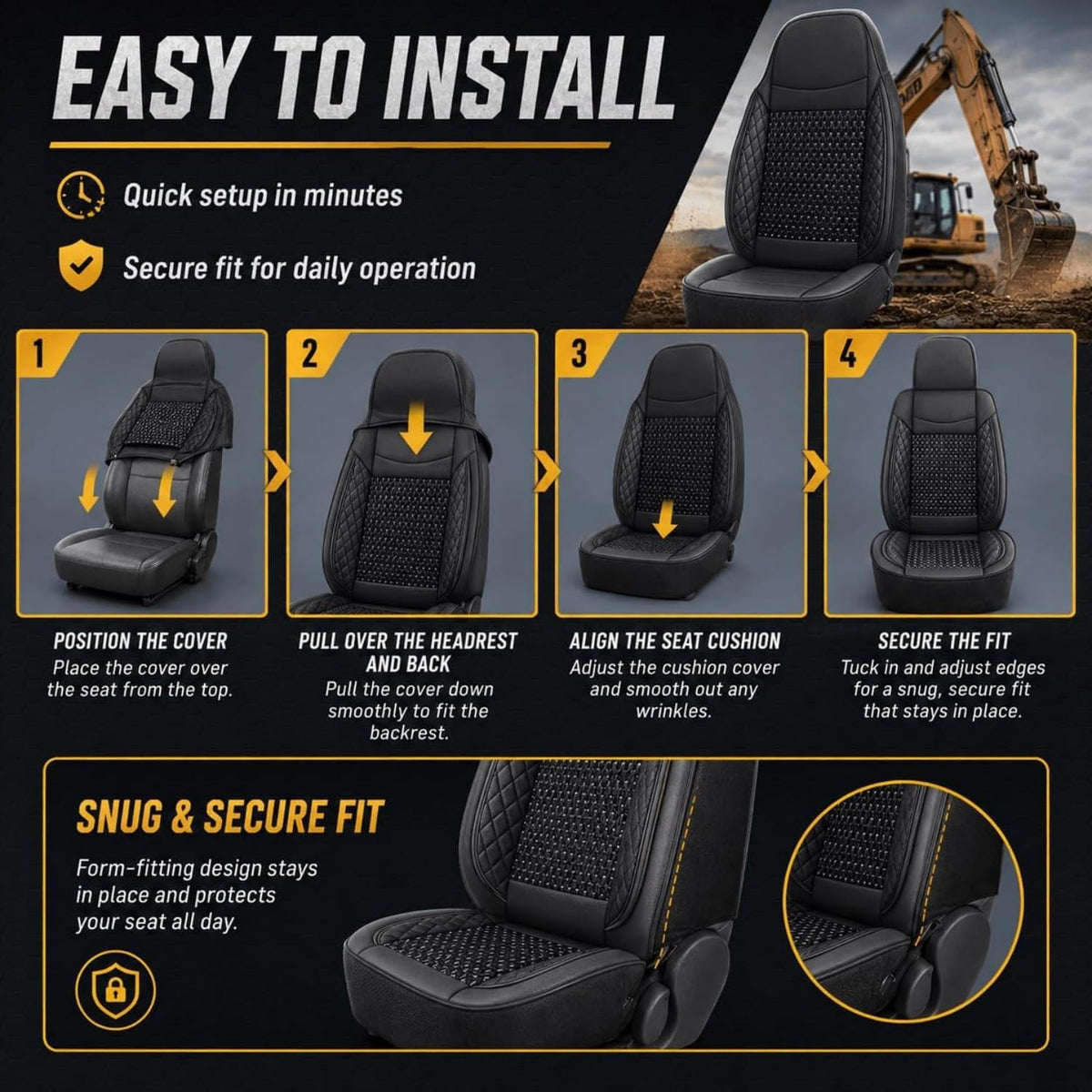 Tractor Seat Protector for John Deere 310L Backhoe Loader 2019-2021