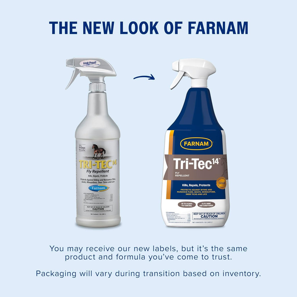 Tri-Tec 14 Fly Spray for Horses, Protects for Up to 14 Days, 32 oz