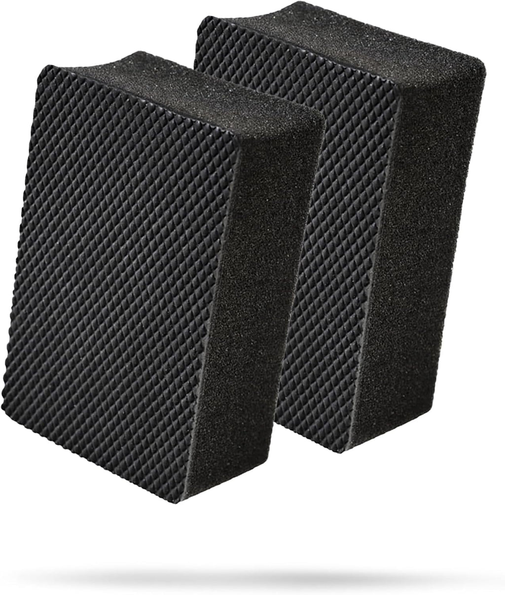 Adam's Clay Block (2pk) - Reusable Hybrid Clay Bar Sponges that Remove Embedded Residues Like Brake Dust, Paint