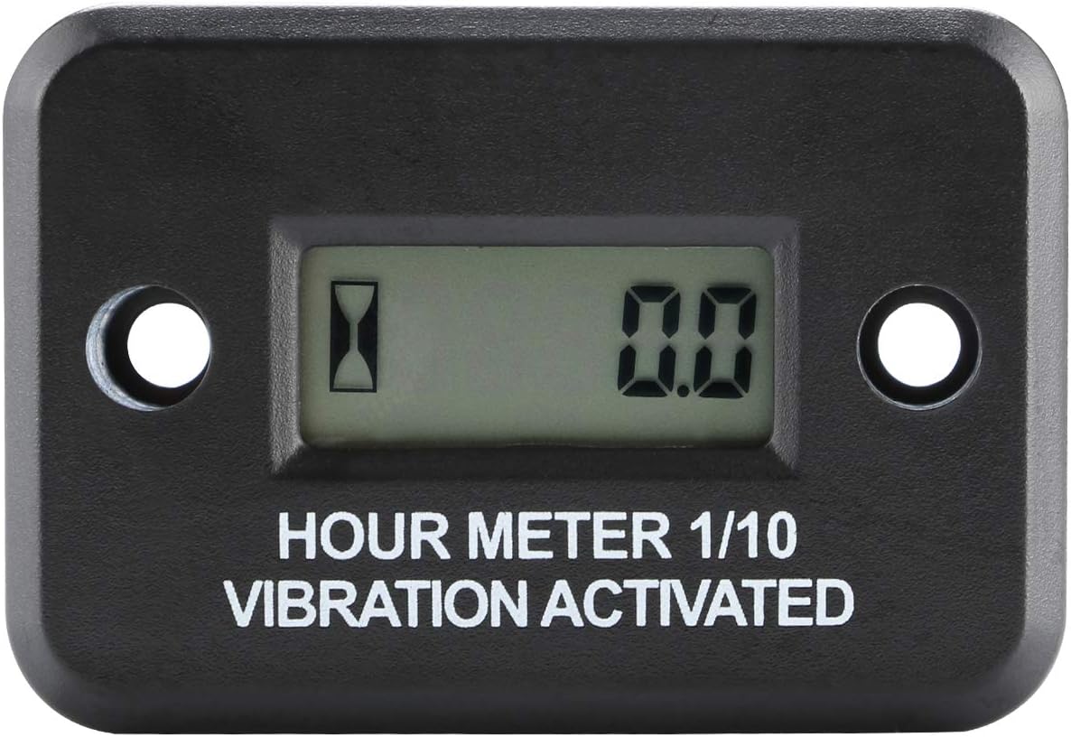 AIMILAR Vibration Hour Meter Gauge for Engine, Generator & Lawn Mower