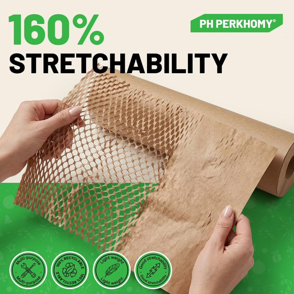 Honeycomb Packing Paper 12" W x 180' L Bubble Cushioning Wrap for Packing Moving Product Gift Wrapping Paper