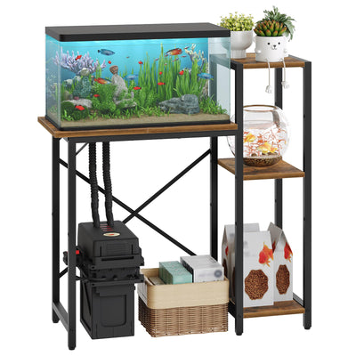 5-10 Gallon Fish Tank Stand, 3-Tier Aquarium Stand with Storage