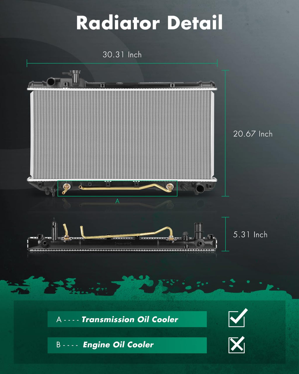 SCITOO Engine Cooling Radiator Assembly Compatible with Toyota RAV4