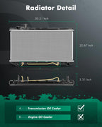 SCITOO Engine Cooling Radiator Assembly Compatible with Toyota RAV4