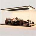 Clear Acrylic Display Case with LED Lights,Dustproof Showcase Display Box for 1/8,1/12, 1/18,Scale Diecast Model