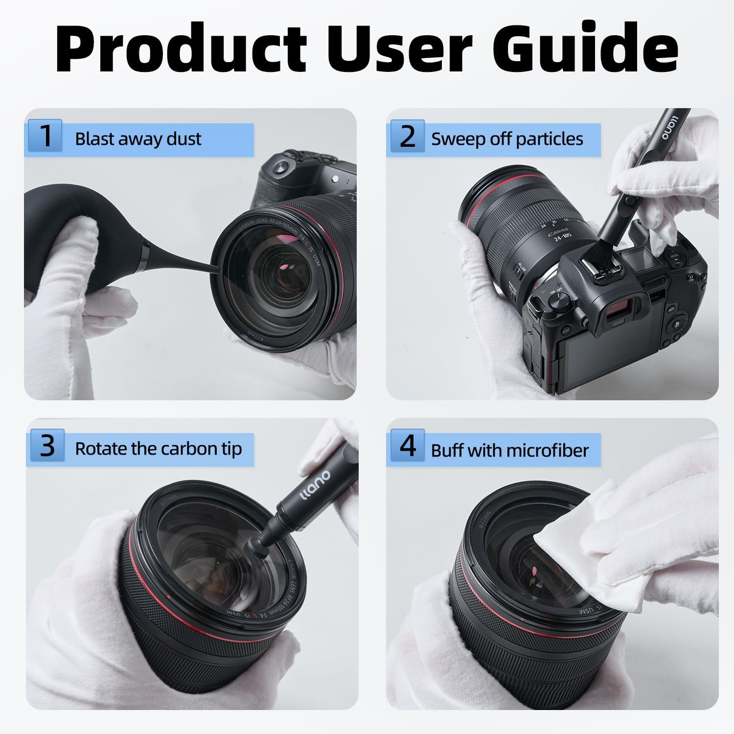 Camera Cleaning Kit, 25-in-1 DSLR Mirrorless Camera Lens Cleaner Kit | with Air Blower, Lens Cleaning Pen, 60ml Lens