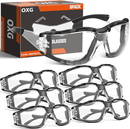 Safety Glasses for Men, ANSI Z87.1 Anti-Fog Impact Resistant Protective Eyewear, Foam Gasket, UV Protection