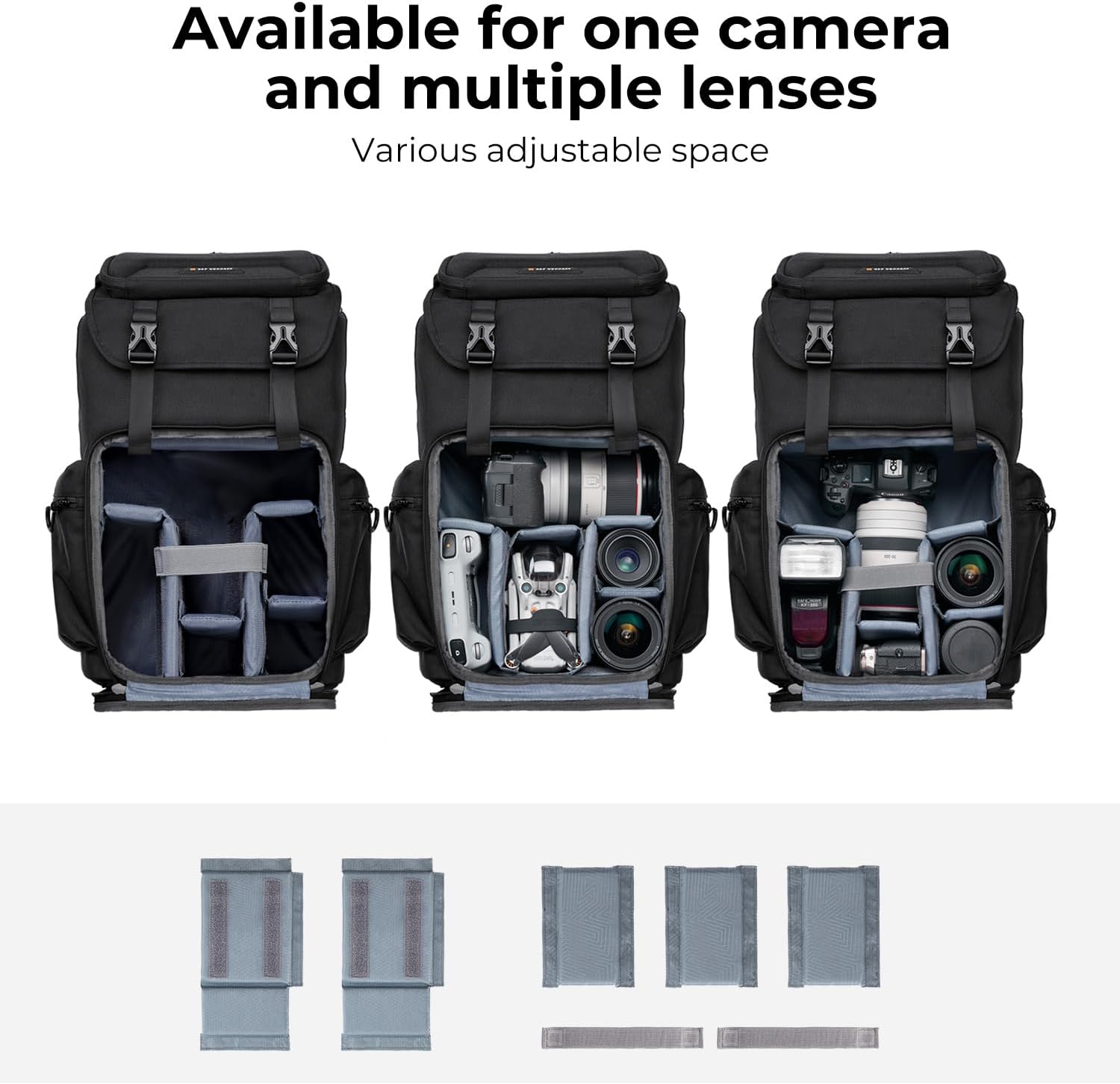 Camera Backpack, Hard Shell Photography Backpack | 1000D Nylon, EVA Hard Shell, 180 Degree Open, 16in Laptop