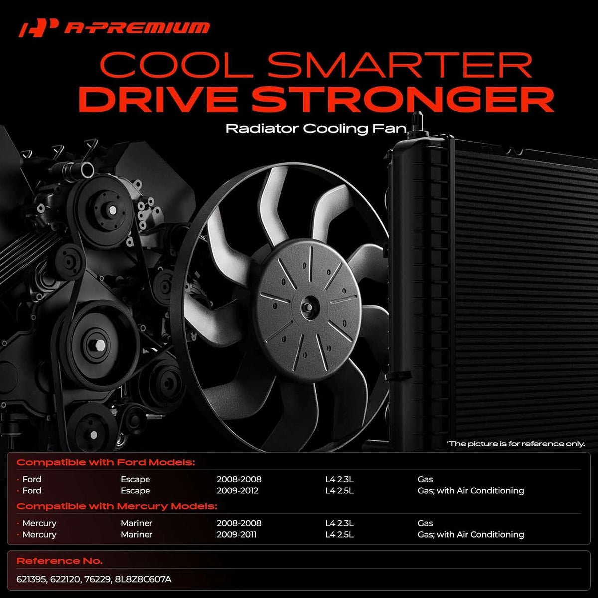 A-Premium Engine Radiator Cooling Fan Assembly