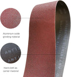 3 x 21 Inch 80 Grit Sanding Belt | Premium Aluminum Oxide Sanding Belt | Premium Sander Sandpaper – 12 Pack